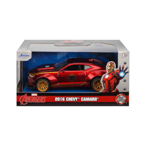1:32 ölçekli Avengers Iron Man Figür Ve 2016 Chevy Camaro Araba