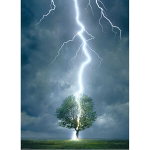 1000 Parça Puzzle : Lightning Striking Tree