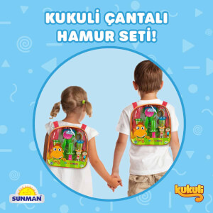 Crafy Kukuli Sırt Çantalı Oyun Hamuru Seti 200 g 18 Parça 