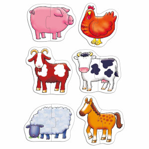 Çiftlik Hayvanları 6'lı 2 Parça Puzzle
