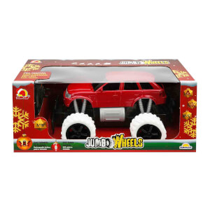 1:18 Uzaktan Kumandalı Yılbaşı Özel Jumbo Weels USB Şarjlı Yeni Yıl Arabası 26cm.