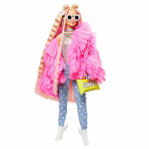 Barbie Extra Pembe Ceketli Bebek GRN28