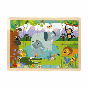 Woody Vahşi Hayvanlar Ahşap Puzzle 20 Parça