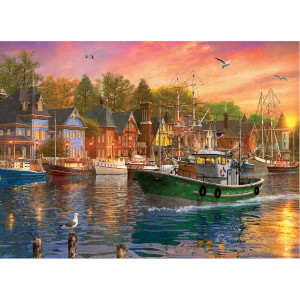 1000 Parça Puzzle : Harbor Sunset - Dominic Davison
