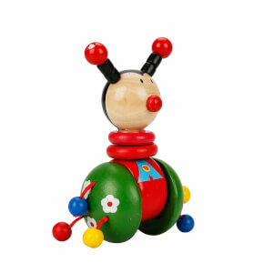 Woody Ahşap Oyuncaklar İttir Götür Müzisyen Hayvanlar
