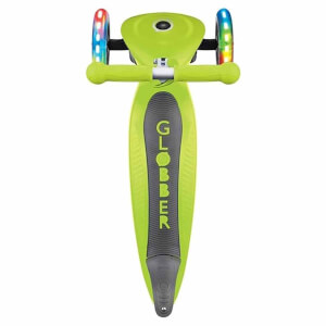 Globber Primo 3 Tekerlekli Işıklı Katlanabilir Yeşil Scooter 