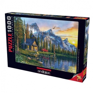 1000 Parça Puzzle : Dağevinde Günbatımı