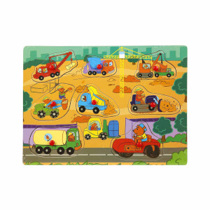 Woody Ahşap Bultak Tutmalı Puzzle 8 Parça