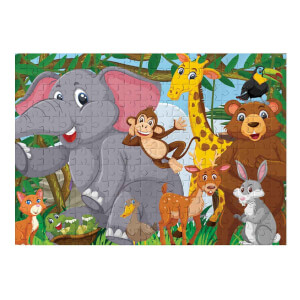 100 Parça: Orman Hayvanları Puzzle