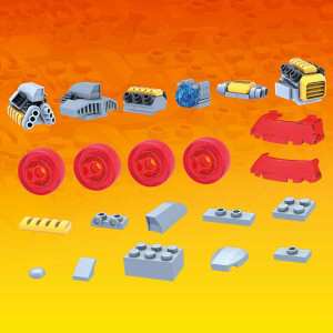 Mega Construx Hot Wheels Aksesuarlı 4'lü Araç Seti GVM13