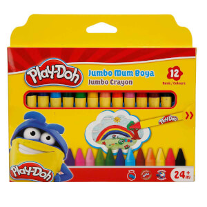 Play Doh Silinebilir Jumbo Crayon Mum Boya 12 Renk 