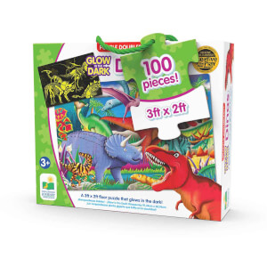 100 Parça Fosforlu Yer Puzzle: Dinozor