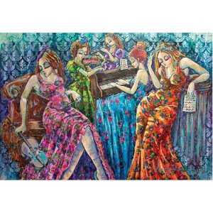 2 x 500 Parça Puzzle : Renkli Notalar