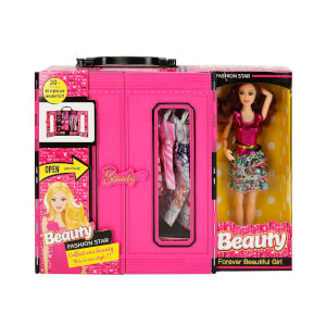 Beauty Fashion Star Bebeğim ve Çantalı Elbise Gardrobu