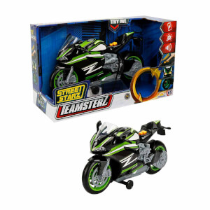 Teamsterz Sesli ve Işıklı Yeşil Motosiklet 27 cm.