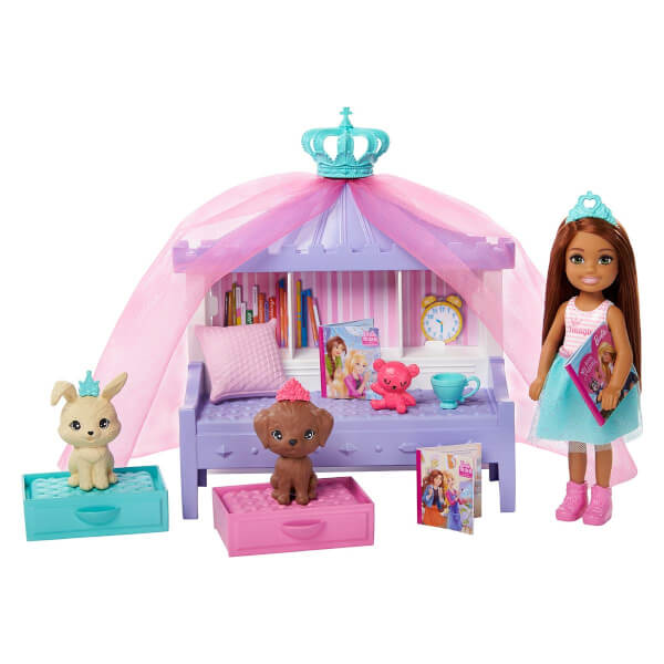 Barbie Prenses Macerası Chelsea Bebek ve Prenses Hikayesi Oyun Seti 
