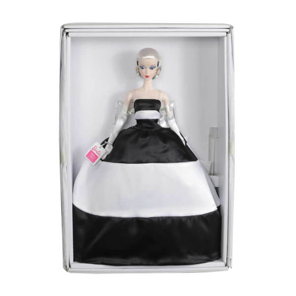 Barbie Siyah Beyaz Balo Elbiseli FXF25