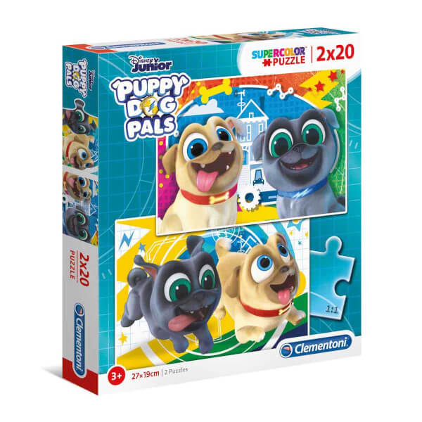 2 x 20 Parça Puzzle : Puppy Dog Pals