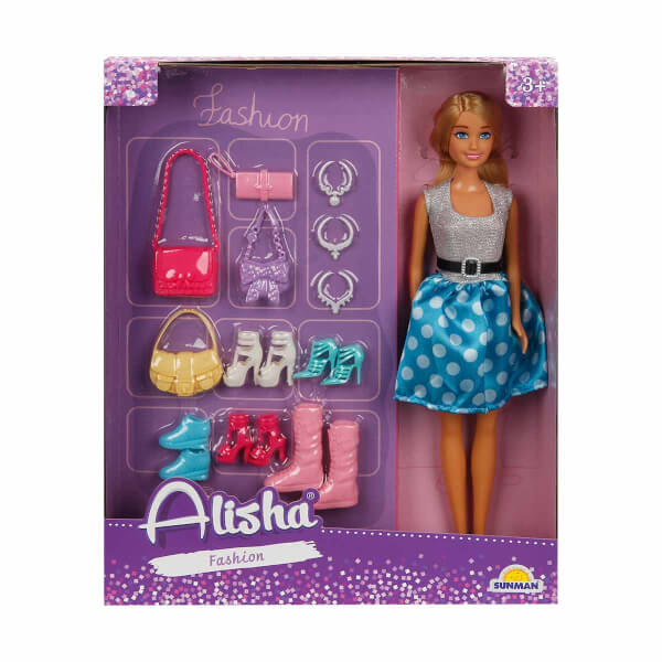 Alisha Ayakkabı ve Çantalı Bebek Oyun Seti 