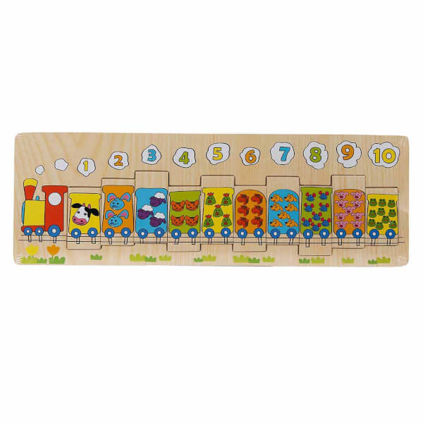 Woody Sayı Treni Ahşap Puzzle 11 Parça
