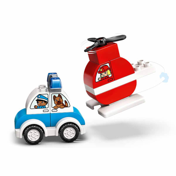 LEGO DUPLO Creative Play İtfaiye Helikopteri ve Polis Arabası 10957