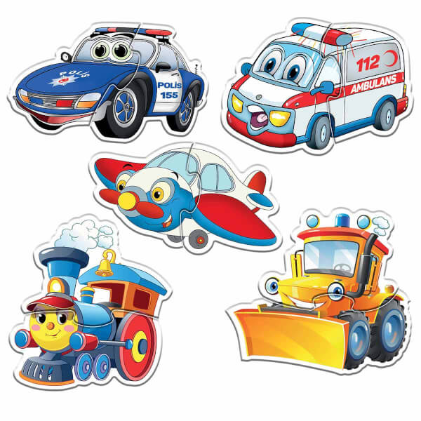 Circle Toys Baby Puzzle Sevimli Araçlar