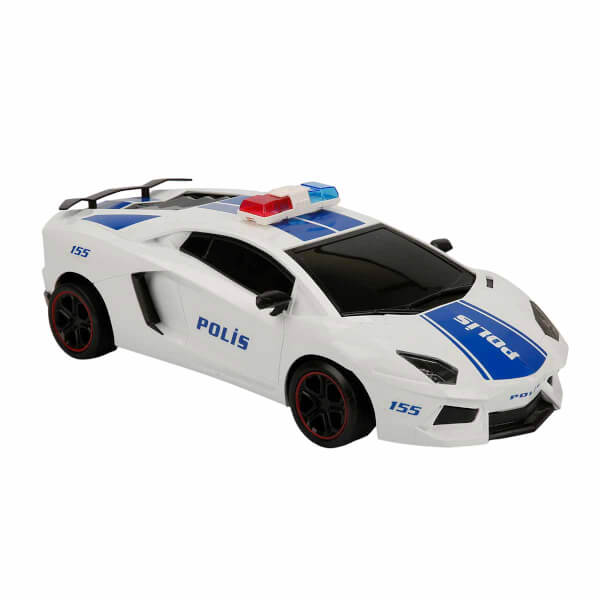 1:12 Uzaktan Kumandalı Usb Şarjlı Işıklı Polis Arabası 35 cm.