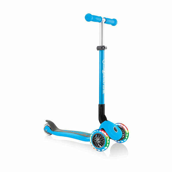 Globber Primo 3 Tekerlekli Katlanabilir Işıklı Mavi Scooter