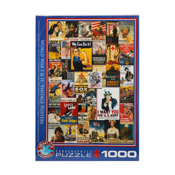 1000 Parça Puzzle : 1. ve 2. Dünya Savaşı Vintage Posterler