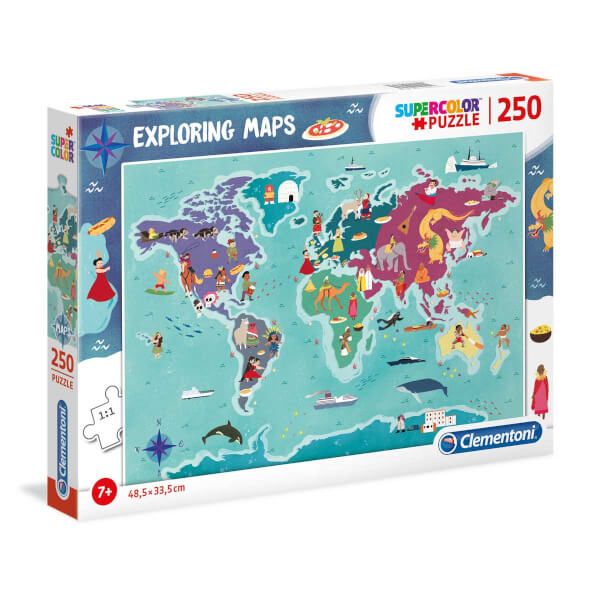 250 Parça Puzzle : Exploring Maps - Customs and Traditions