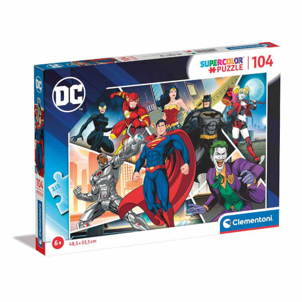 104 Parça Supercolor Puzzle: Dc Süper Kahramanlar