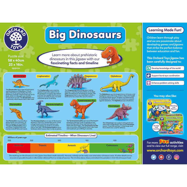 50 Parça Puzzle : Big Dinosaurs