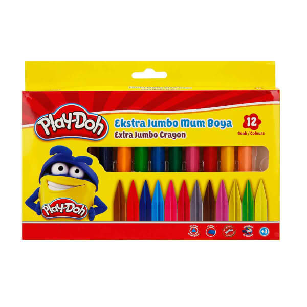 Play Doh Extra Jumbo Crayon 12 Renk