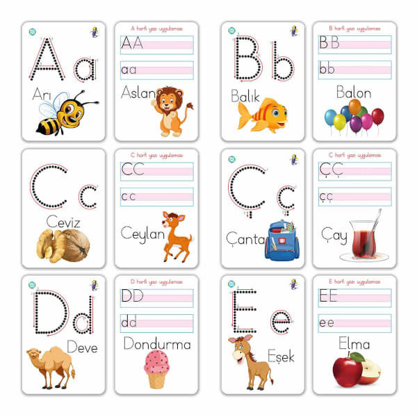 Circle Toys Harfler Yaz Sil Aktivite Kartları