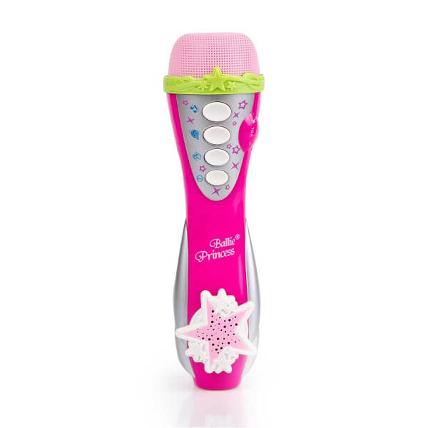 plastiklik ucuz durumunda  Müzikli Karaoke Mikrofon - Beyaz - Pembe Yıldız | Toyzz Shop