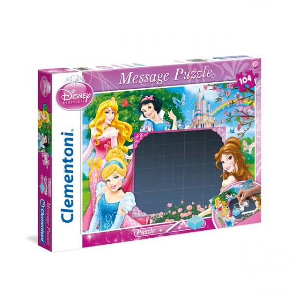 104 Parça Puzzle : Disney Princess Message  