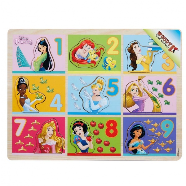 Disney Princess Ahşap Bultak Rakamlar 