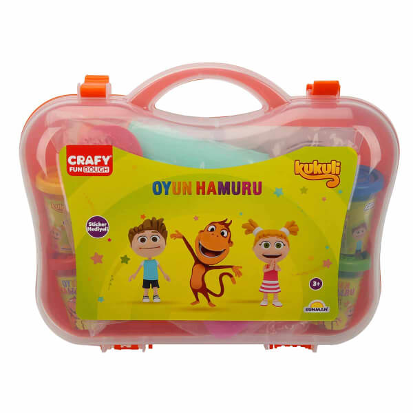 Crafy Kukuli Çantalı Oyun Hamuru Seti 200 g 20 Parça 