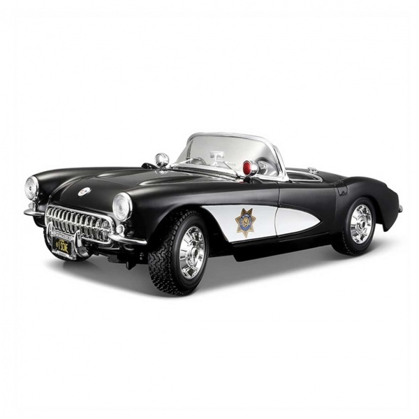 1:18 Maisto Chevrolet Corvette Police 1957 Model Araba