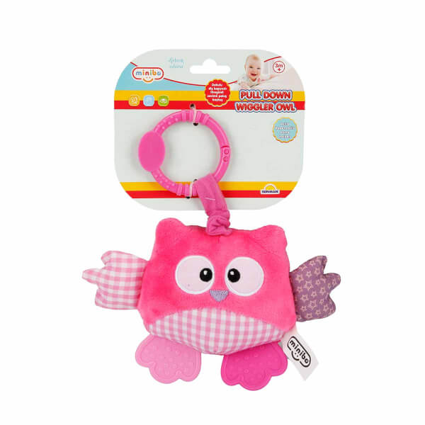 Minibo Titreşimli Baykuş Dişlikli Puset Oyuncağı
