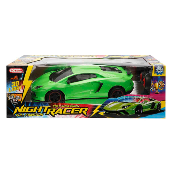 1:12 Night Racer 3D Işıklı Uzaktan Kumandalı USB Şarjlı Araba 35 cm.