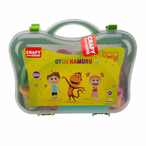 Crafy Kukuli Çantalı Oyun Hamuru Seti 200 g 20 Parça 