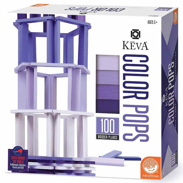 Keva Colors Mor Ahşap Yapı Blokları 100 Parça 