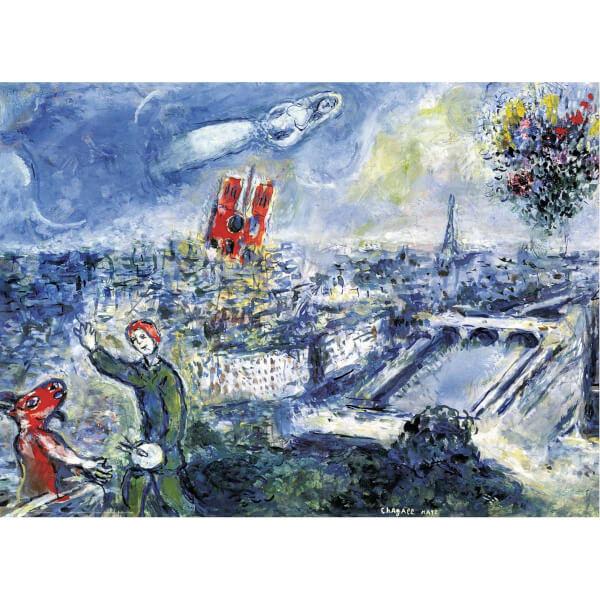 1000 Parça Puzzle: Le Bouquet De Paris - Marc Chagall