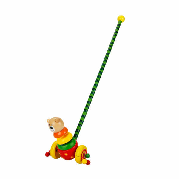 Woody Ahşap Oyuncaklar İttir Götür Müzisyen Hayvanlar