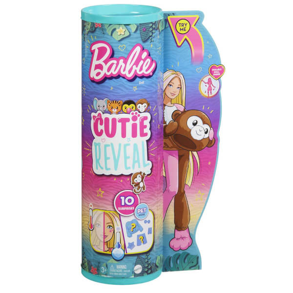 Barbie Cutie Reveal Jungle Serisi Oyuncak Bebek Desteği HKP97