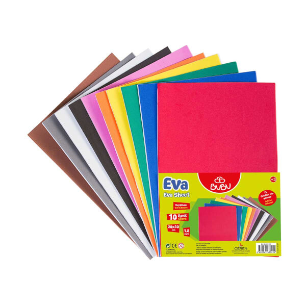 BuBu Eva Yapışkanlı A4 10 Renk 