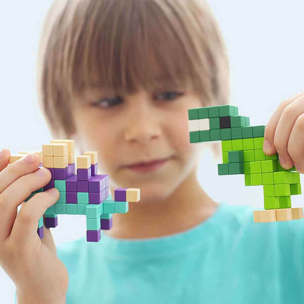 Pixio Mini Dinos İnteraktif Mıknatıslı Manyetik Blok