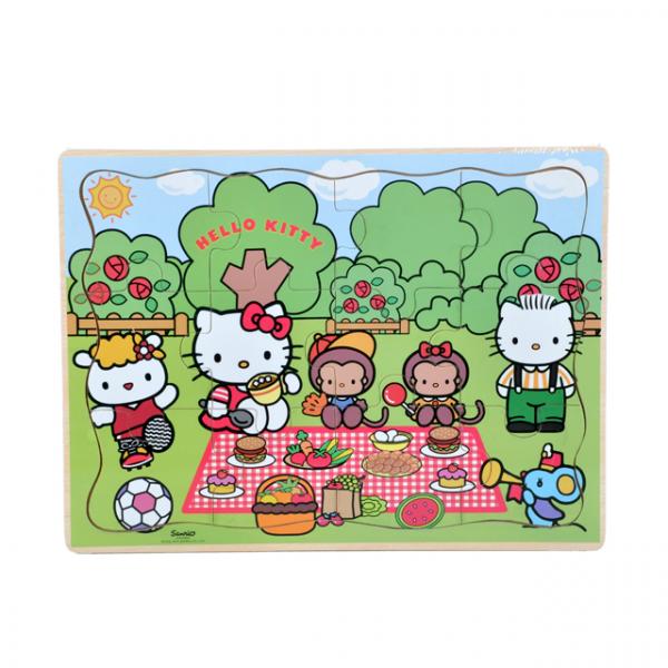 Hello Kitty Gezide Ahşap Puzzle