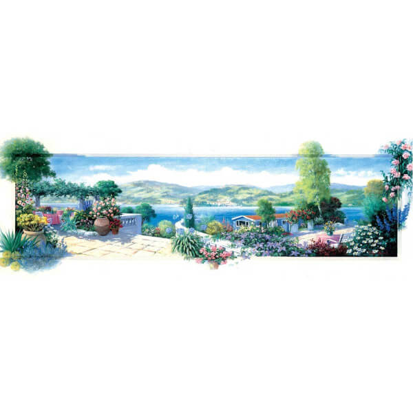 1000 Parça Panorama Puzzle : Bahçe Teras
